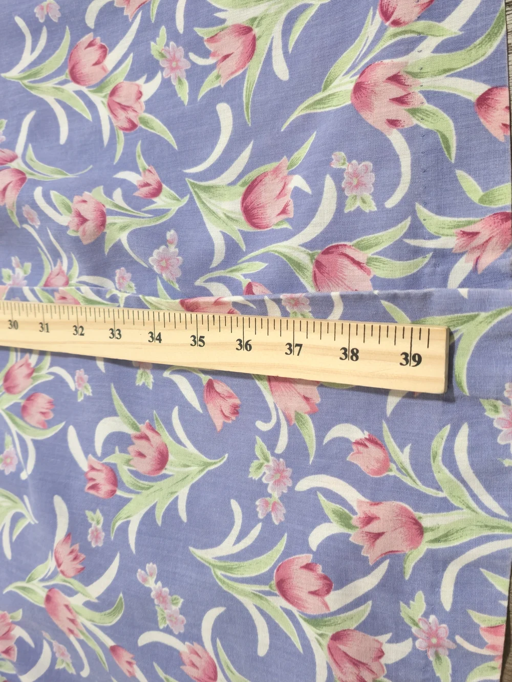 Vintage Crowntuft Blue Floral House Coat Robe House Dress Grannycore 2XL Cottage
